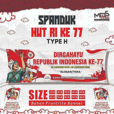 Jual Spanduk Hut Ri 2x1 Meter Kemerdekaan Banner Agustusan Custom Nama