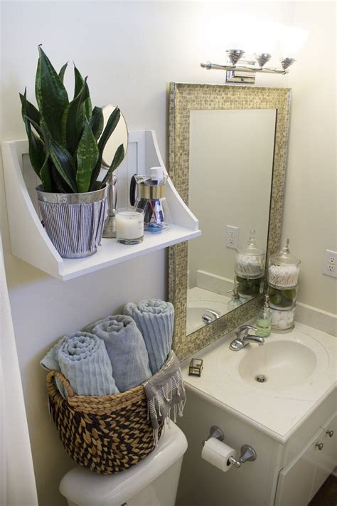 If you shower lacks space, you can install a shelf in about 20 minutes. Small Rental Bathroom Makeover - 2 - Not a Passing Fancy ...