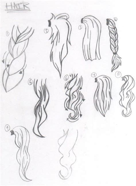 Ponytail Hair Drawing Reference