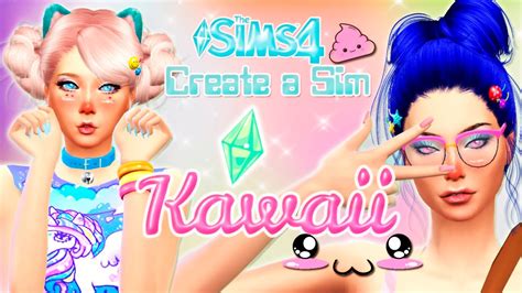 Los Sims 4 Create A Sim Kawaii Cc Youtube