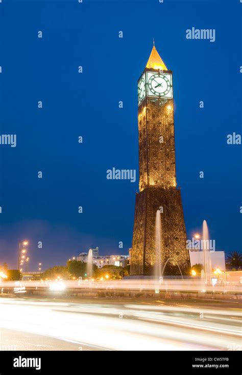 Clock Tower Avenue Habib Bourguiba Ville Nouvelle Tunis Tunisia Africa
