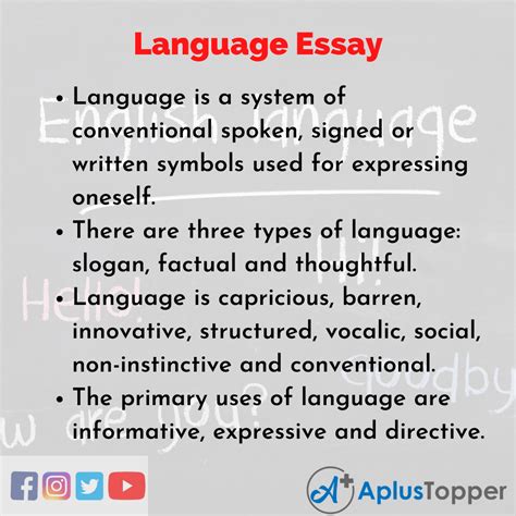 Language Essay Essay On Language For Students And Children In English