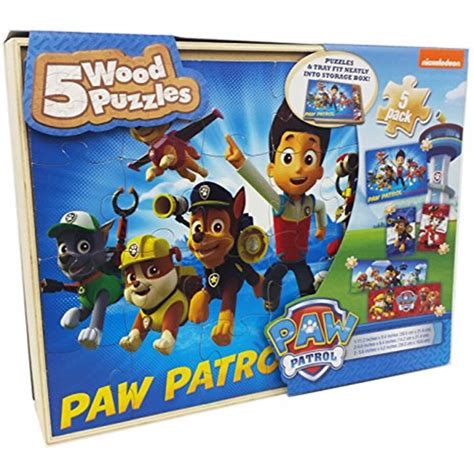 Paw Patrol 5 Wooden Puzzles Books And Ts Direct