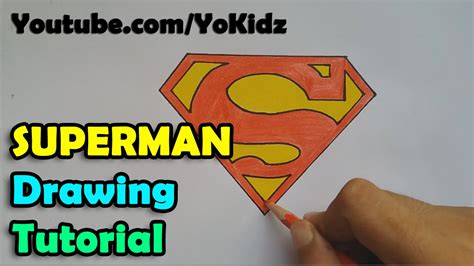 How To Draw Superman Symbol Or Logo For Kids Easy And Simple Youtube
