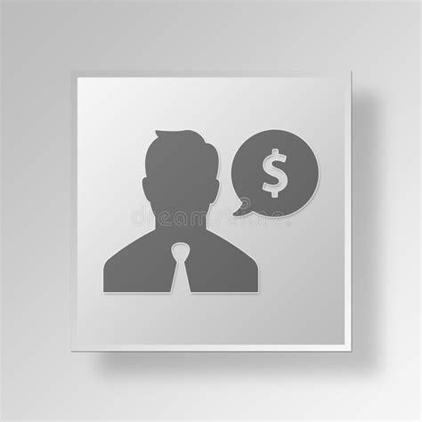 3d Salesman Icon Business Concept Stock Illustration Illustration Of
