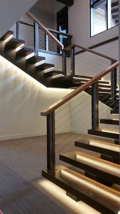 interior horizontal cable railing staircase railing design interior