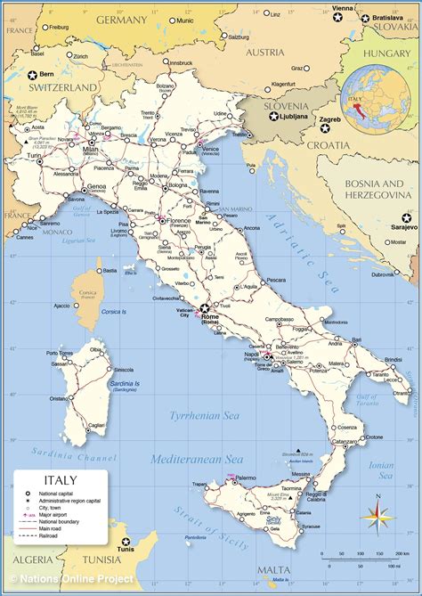 Rzym Mapa Włoch Rzymie I We Włoszech Mapie Lazio Włochy
