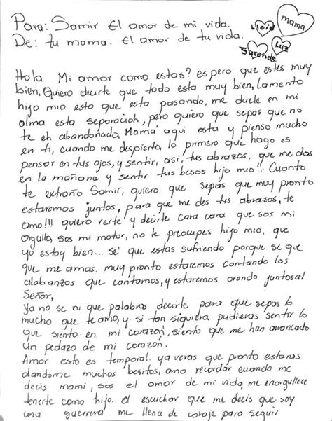 Esta Es La Carta De Una Madre A Su Hijo Separados En La Frontera De E