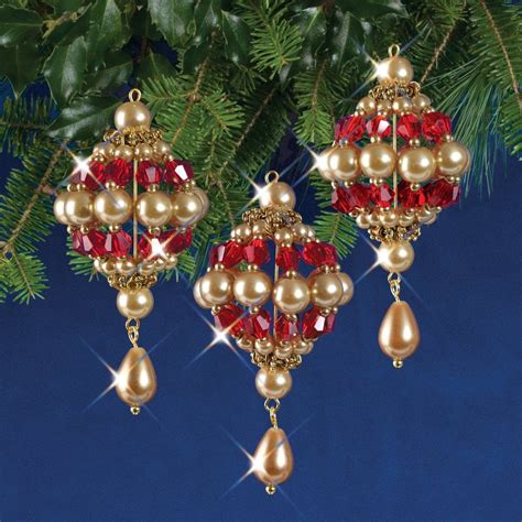 Baroque Drops Beaded Kit Beaded Christmas Ornaments Christmas Bead