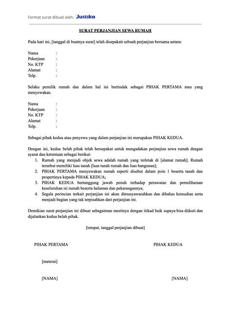 Panduan Cara Membuat Surat Perjanjian Sewa Apartemen Vrogue