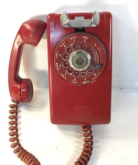 Rare Red Bell Systems Western Electric Red Hanging Wall Telephone