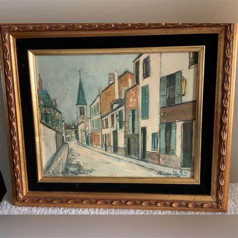 Maurice Utrillo Art French Artist Maurice Utrillo Lithograph On
