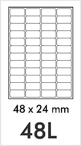 Novajet Mgpl 48l Labels Per A4 Sheet Size Multi Purpose Self Adhesive