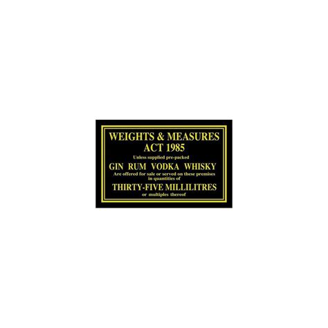 Weights And Measures Act 35ml 43x7 Noble Express