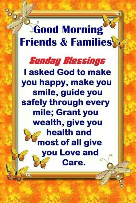 Good Morning Friends And Families Sunday Blessings