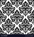 Black and white damask seamless pattern Royalty Free Vector