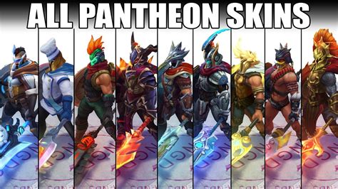 All Pantheon Skins Spotlight 2020 League Of Legends Youtube