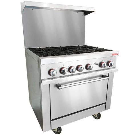 Cater Cook Ck8102 Heavy Duty Commercial Natural Gas 6 Burner Oven 8
