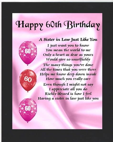 Sister Birthday 60th Birthday