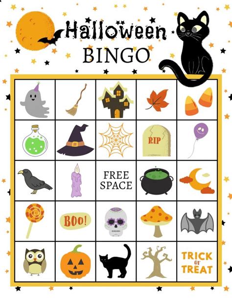 Printable Halloween Bingo Cards For Kids