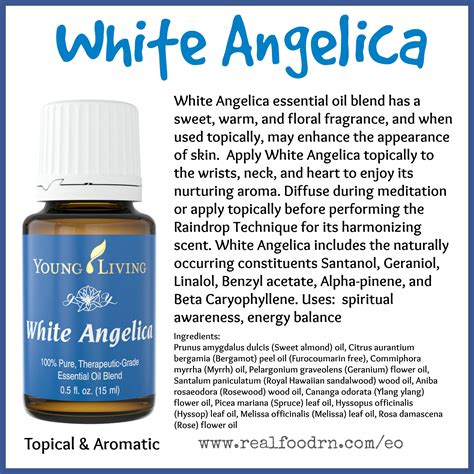 White Angelica Essential Oil Real Food Rn