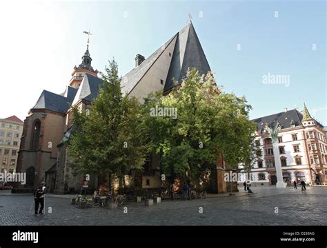 Leipzig Germany St Nicholas Church In Downtown Stock Photo Alamy