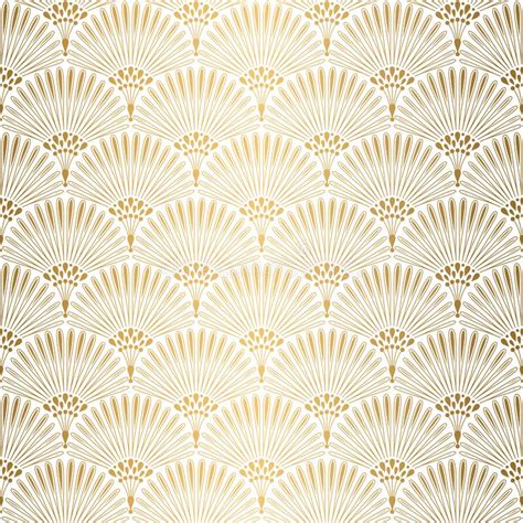 Art Deco Pattern Seamless White And Gold Background Wedding