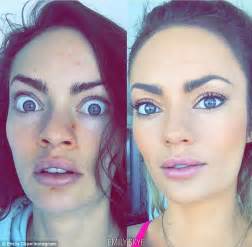 Emily Skye Shares Before And After Make Up Snaps To Instagram Show Her