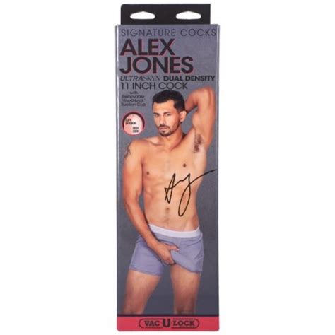 signature cocks alex jones 11 ultraskyn cock with removable vac u lock suction cup sex toys