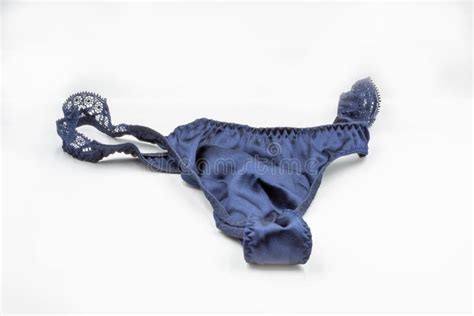 Blue Lace Panties Closeup On White Stock Image Image Of Elegance