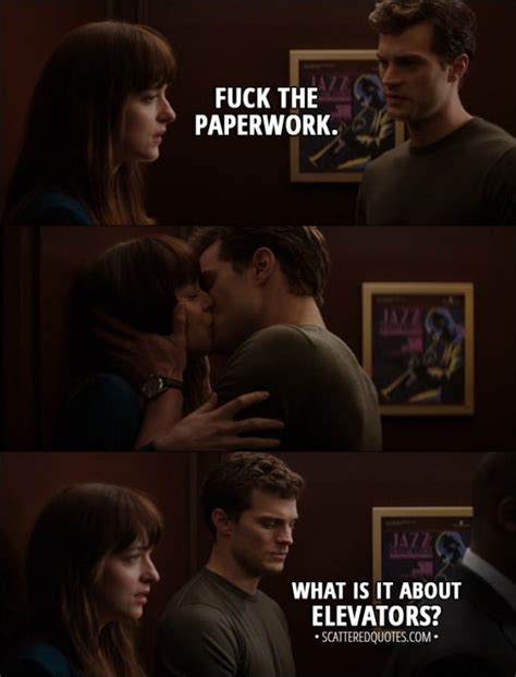 Quote From Fifty Shades Of Grey 2015 Christian Grey To Ana Fuck The Paperwork What Is It