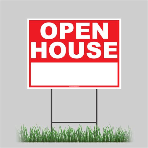 Large Outdoor 24x18 Open House Yard Sign With Ground Stake Ebay