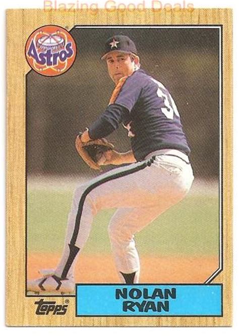 Nolan ryan topps baseball card. 1987 Topps #757 Nolan Ryan Baseball Card - Blazing Good Deals