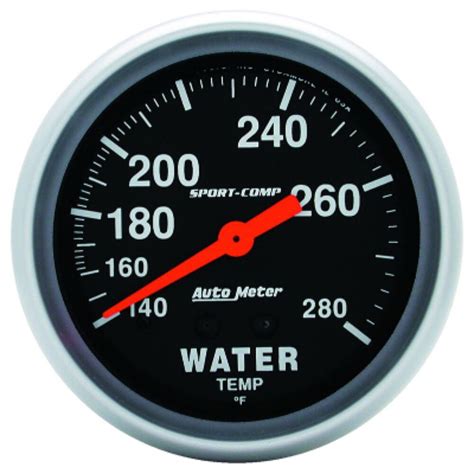 Autometer Sport Comp Water Temperature Gauge Mechanical 140 280 F