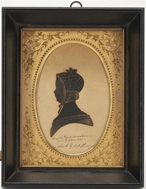 Martha Ann Honeywell Silhouette Cut By Mouth C 1850 Sold At Auction