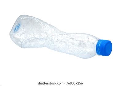 Smashed Plastic Water Bottle Isolated On Stock Photo Edit Now