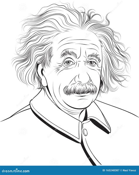 Cartoon Portrait Of Albert Einstein Vect Premium Vector Freepik The