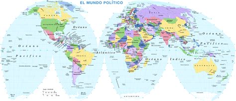 Mapa PolÍtico Del Mundo Ámbito CientÍfico TÉcnico