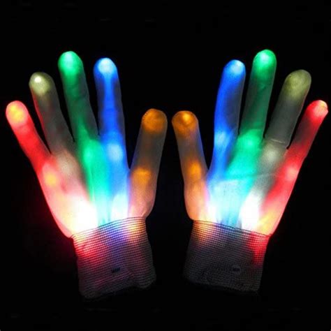 Glovion Led Gloves Light Up Flashing Skeleton Gloves