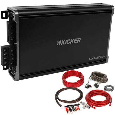 Kicker Cx3604 360w Rms Class D 4 Channel Amplifier With Amp Kit