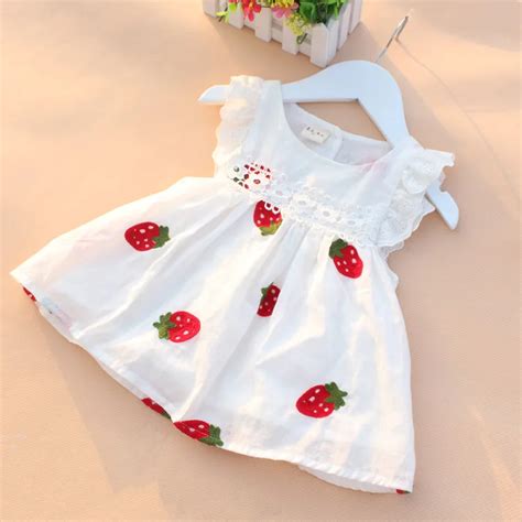 Baby Girl Dress Baby Summer Embroidery Flower Cotton Dress Baby Girl