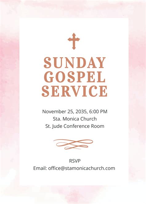 Free Church Invitation Templates And Examples Edit Online And Download