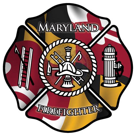 Maryland Firefighter Helmet Decal Police Fire Ems Viny Graphics