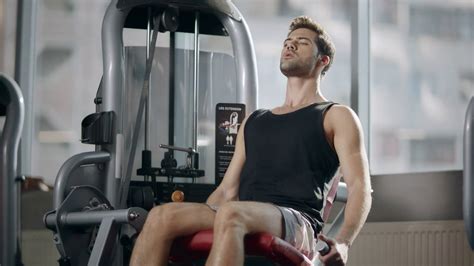Fitness Man Training Legs On Sport Machine Stock Footage Sbv 337168995