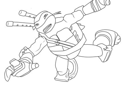 Leonardo Teenage Mutant Ninja Turtles Coloring Page Download Print
