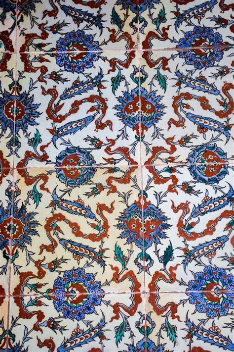 Ottoman Ancient Handmade Turkish Tiles Stock Image Image Of Beautiful