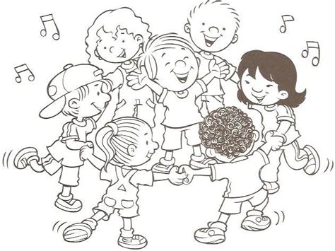 Si te fijas, los ojos expresan cosas totalmente diferentes dependiendo de las muecas de la boca. Recreo Dibujos Para Colorear Ninos Jugando - páginas para ...