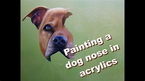Painting A Dog Nose In Acrylics Youtube