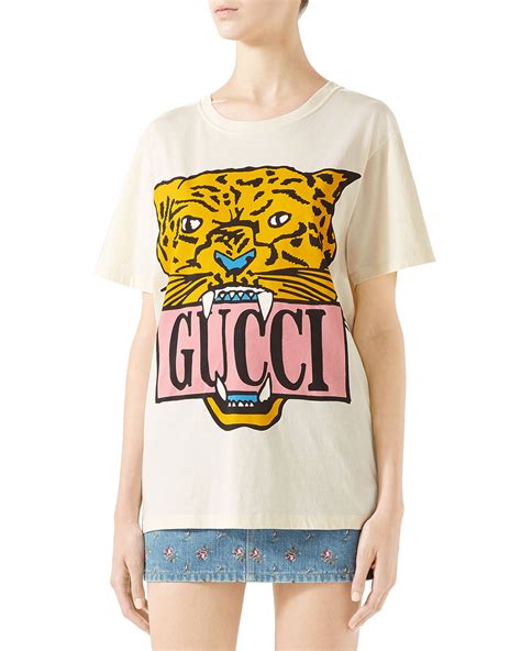 Gucci Short Sleeve Tiger Graphic T Shirt Neiman Marcus