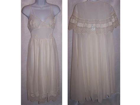 Vintage 60s Lingerie Wedding Peignoir Set By Eye Ful Womens Size